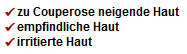 Tagescreme sensible Haut - Hauttyp