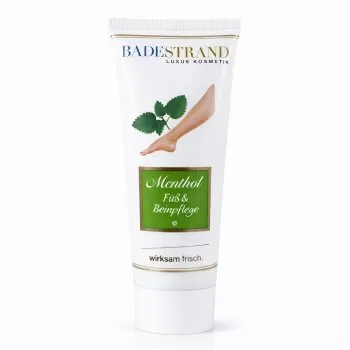 Badestrand Menthol Fußcreme und Beinpflegecreme mit Roßkastanien-Wirkkomplex