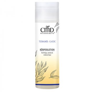 CMD Naturkosmetik Teebaumöl Körperlotion für empfindliche, spröde Haut geeignet.