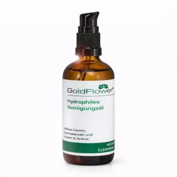 Hydrophiles Reinigungsöl Goldflower auch für die empfindliche Haut geeignet.