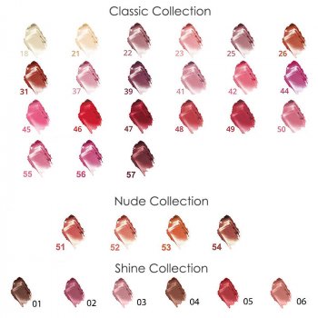 Hydracolor Lippenpflege Farbübersciht