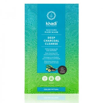Khadi Deep Charcoal Cleanse Haarmaske. Vorbereitung auf Khadi Pflanzenhaarfarbe