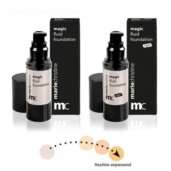 Das Marie Christine Magic Fluid Foundation passt sich dem Hautton an.