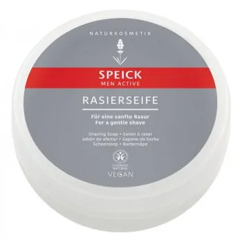Speick Men Active Rasierseife für die klassische Nassrasur.