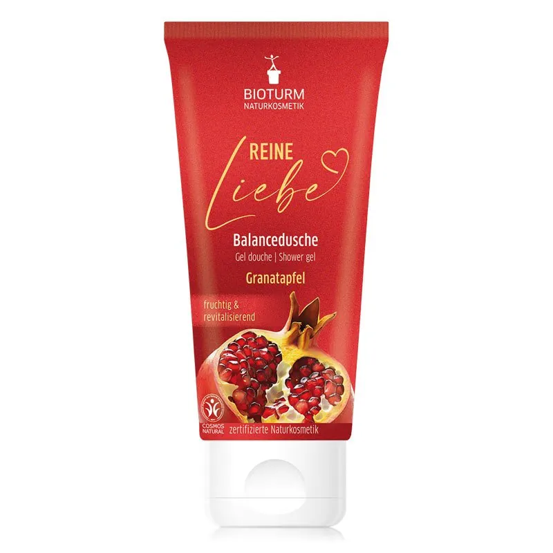 Bioturm Duschgel Reine Liebe Balancedusche Granatapfel mit Bio-Mandelmilch für milde Reinigung