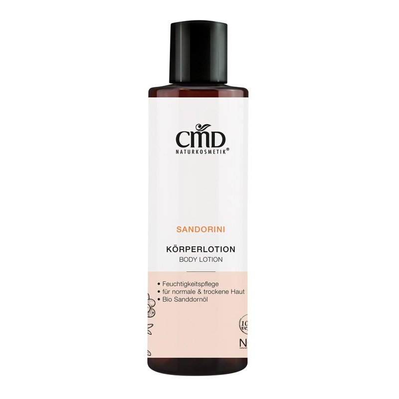 CMD Sandorini Körperlotion mit frischem fruchtigen Sanddornduft.