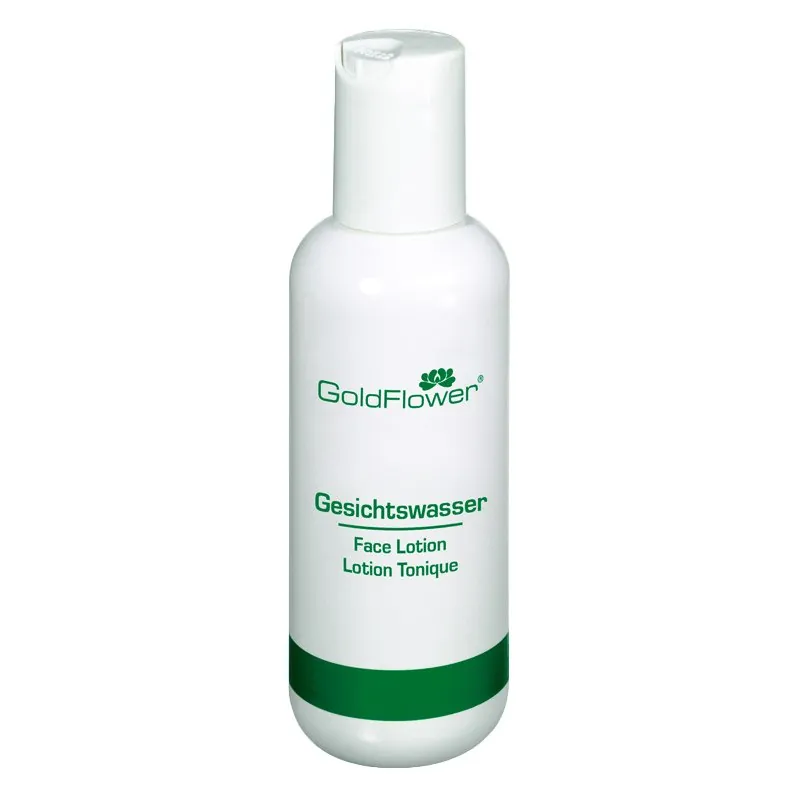 Goldflower Gesichtswasser ist ohne Alkohol für jeden Hauttyp.