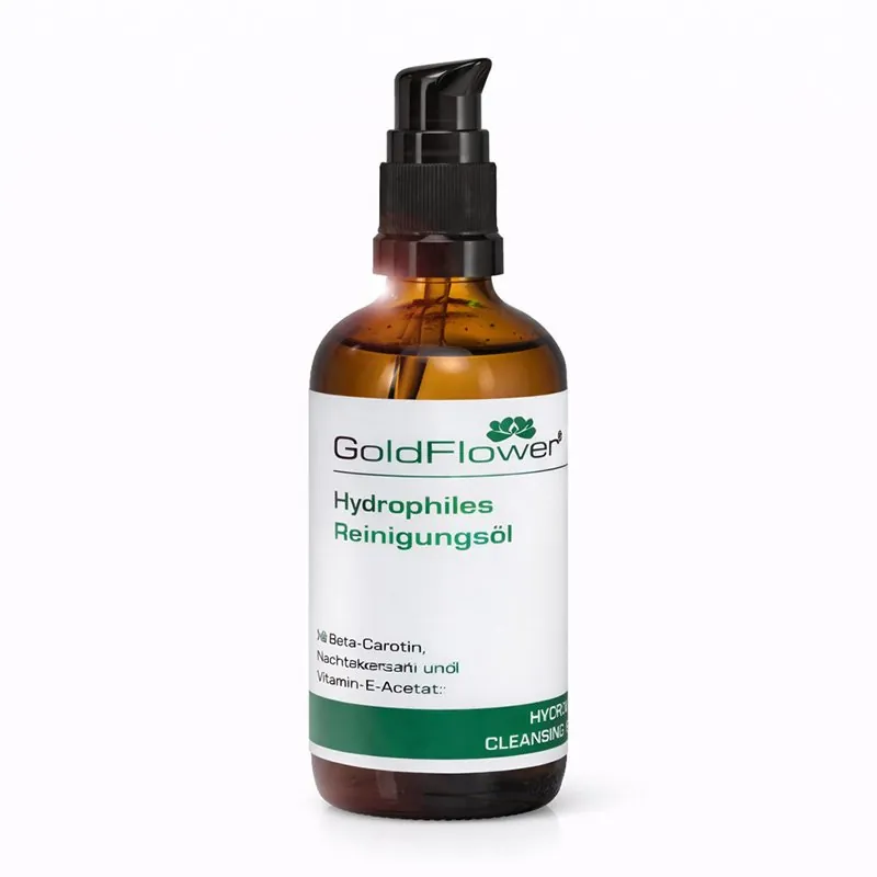 Hydrophiles Reinigungsöl Goldflower auch für die empfindliche Haut geeignet.