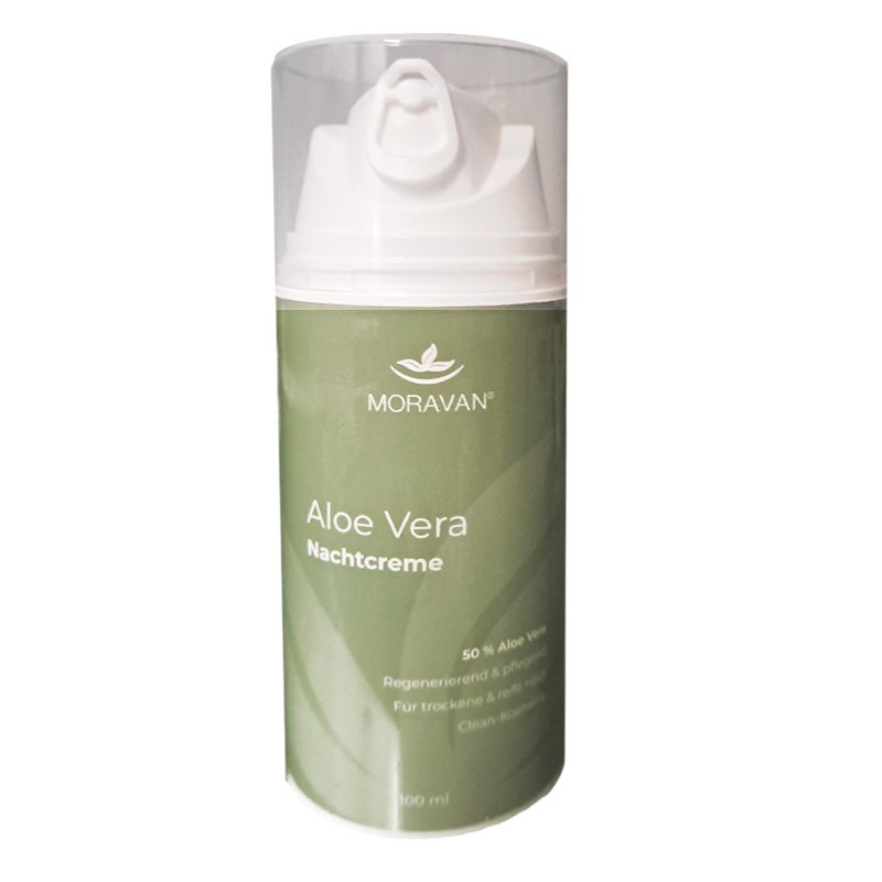 Moravan Aloe Vera Nachtcreme 100 ml - neue Größe - mit 50 % Bio Aloe Vera