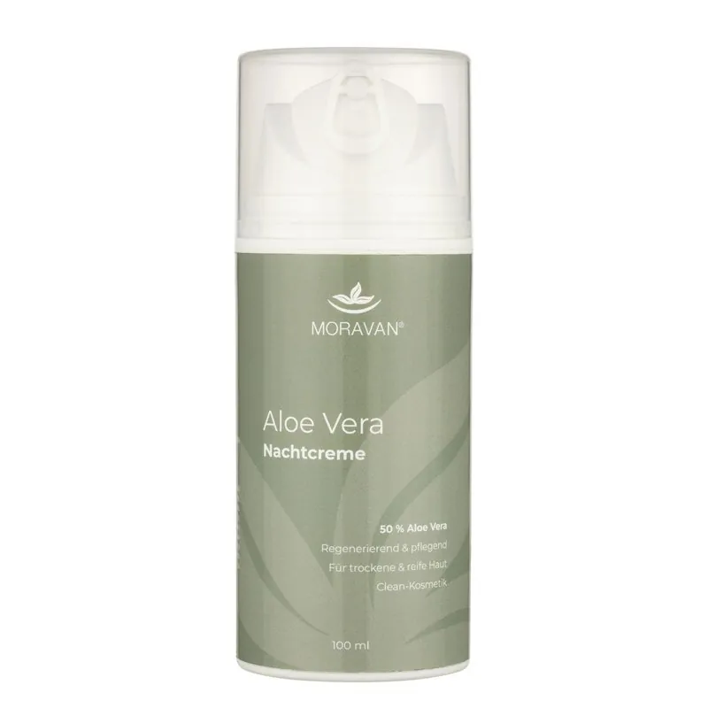 Moravan Aloe Vera Nachtcreme 100 ml - neue Größe - mit 50 % Bio Aloe Vera