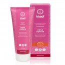 Das Khadi Ayurvedic Shampoo Rose Hair Repair - Regeneration & Pflege - bei trockenem Haar und strapazierter Kopfhaut.  Mit einem Duft von ätherischem Neroli-Öl mit leichtem Zitrus-Aroma.